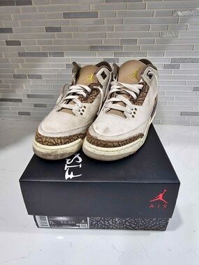 Nike Air Jordan 3 retro tan brown shoes sneakers men’s boys size 5Y DM0967 102